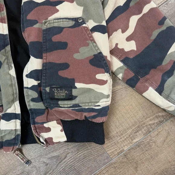 Kids Camouflage Walls Canvas Chore Coat, Blizzard Pruf, Fleece Lined, Heavy Duty - Picture 3 of 8